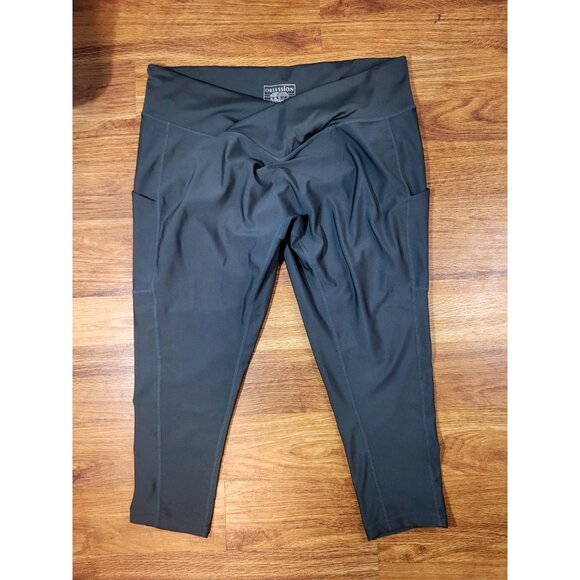 Obsession Leggings Women 2XL Hunter Green Seamless Cross Over Waist Sexy Workout - Picture 1 of 4